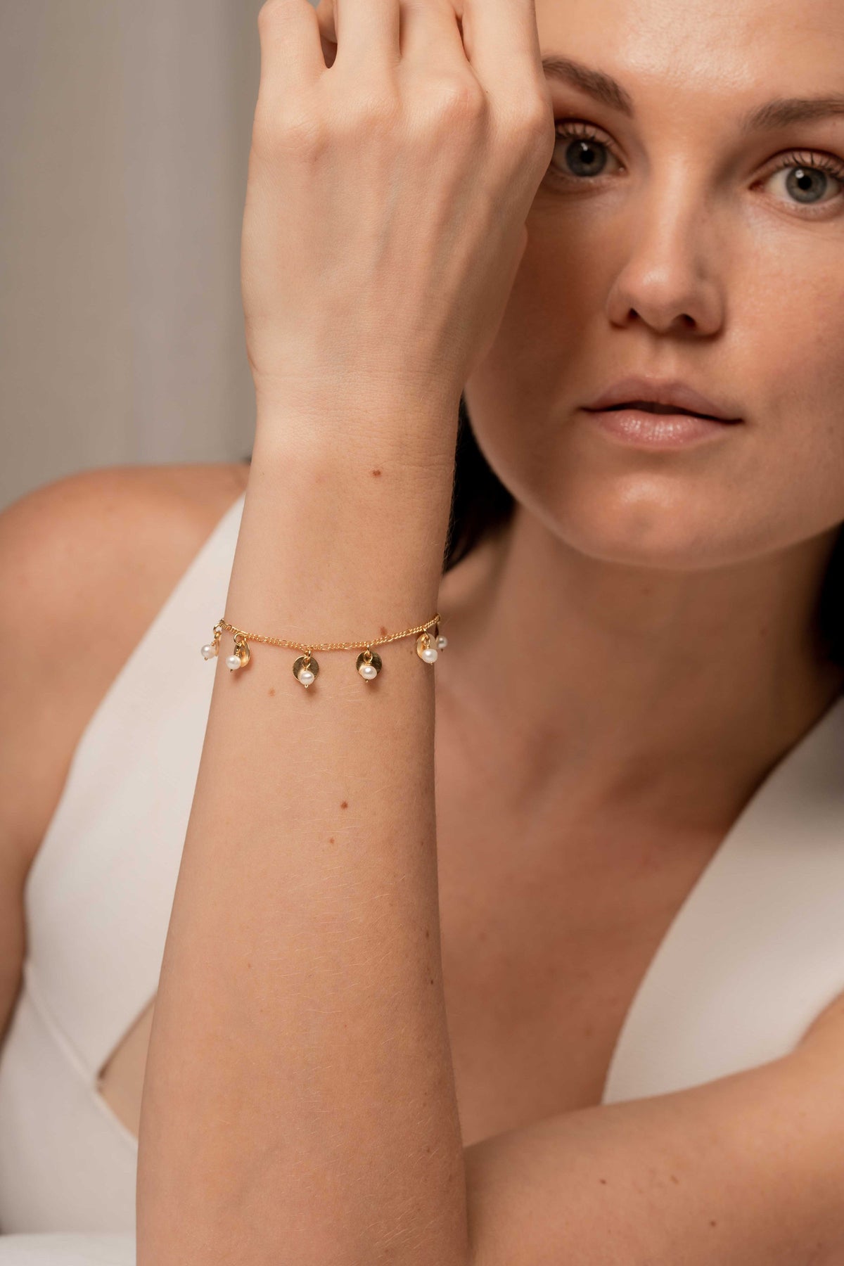 Marè Pearl & Disk Bracelet