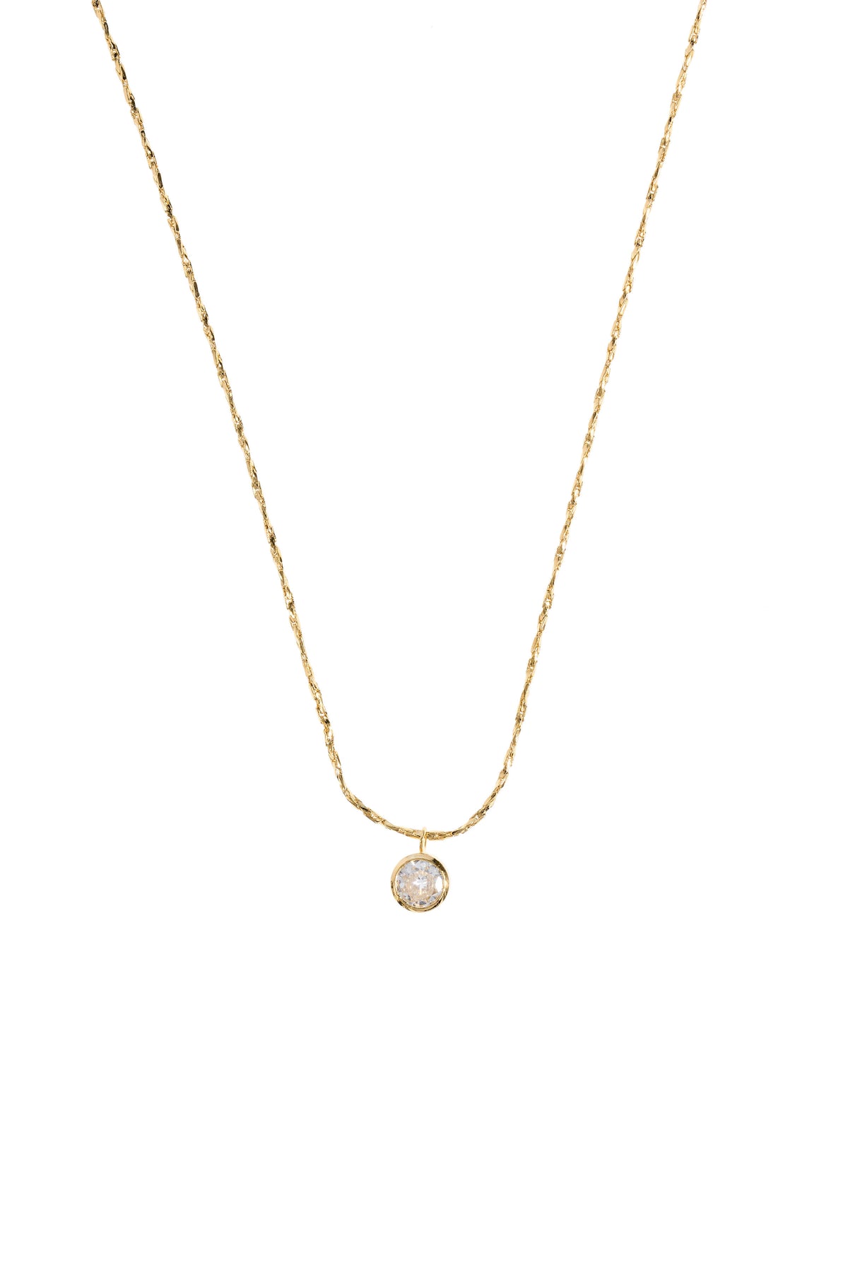 Solitaire Cubic Zirconia Necklace