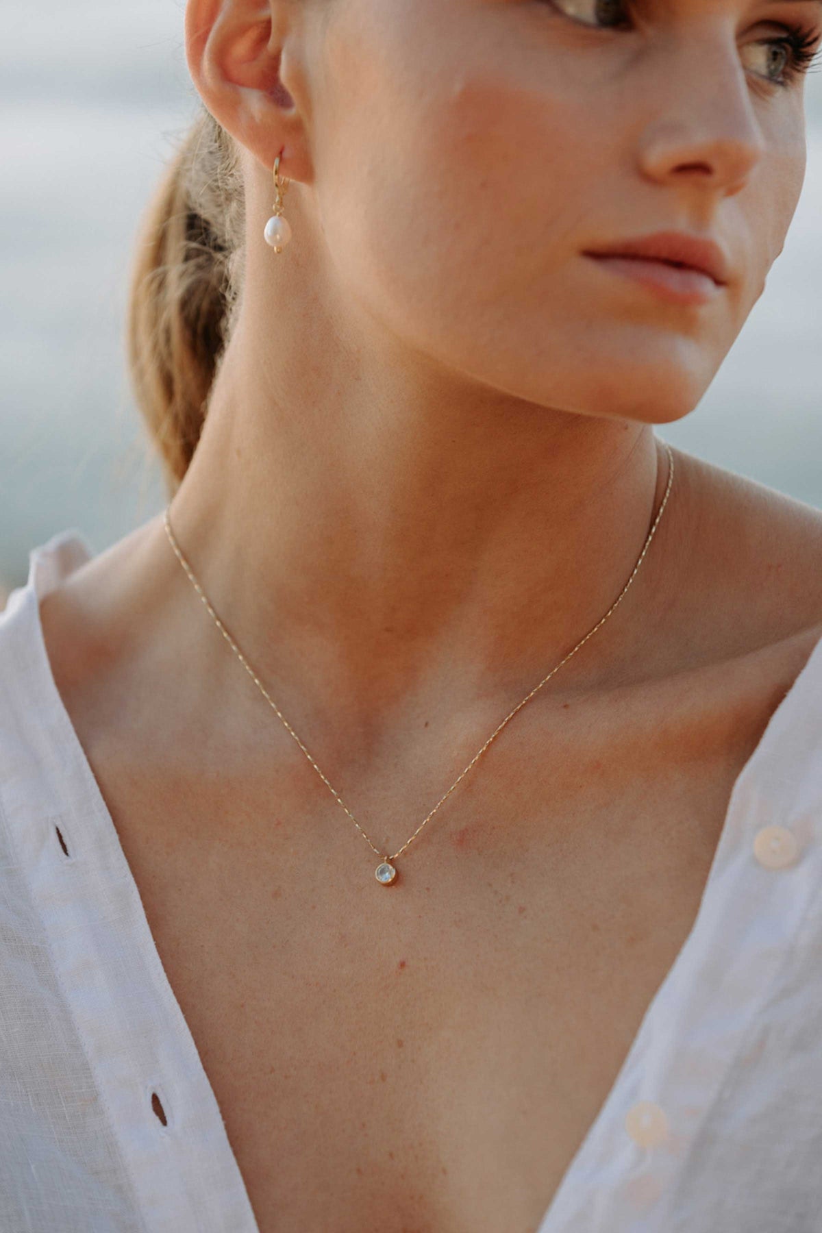 Solitaire Cubic Zirconia Necklace