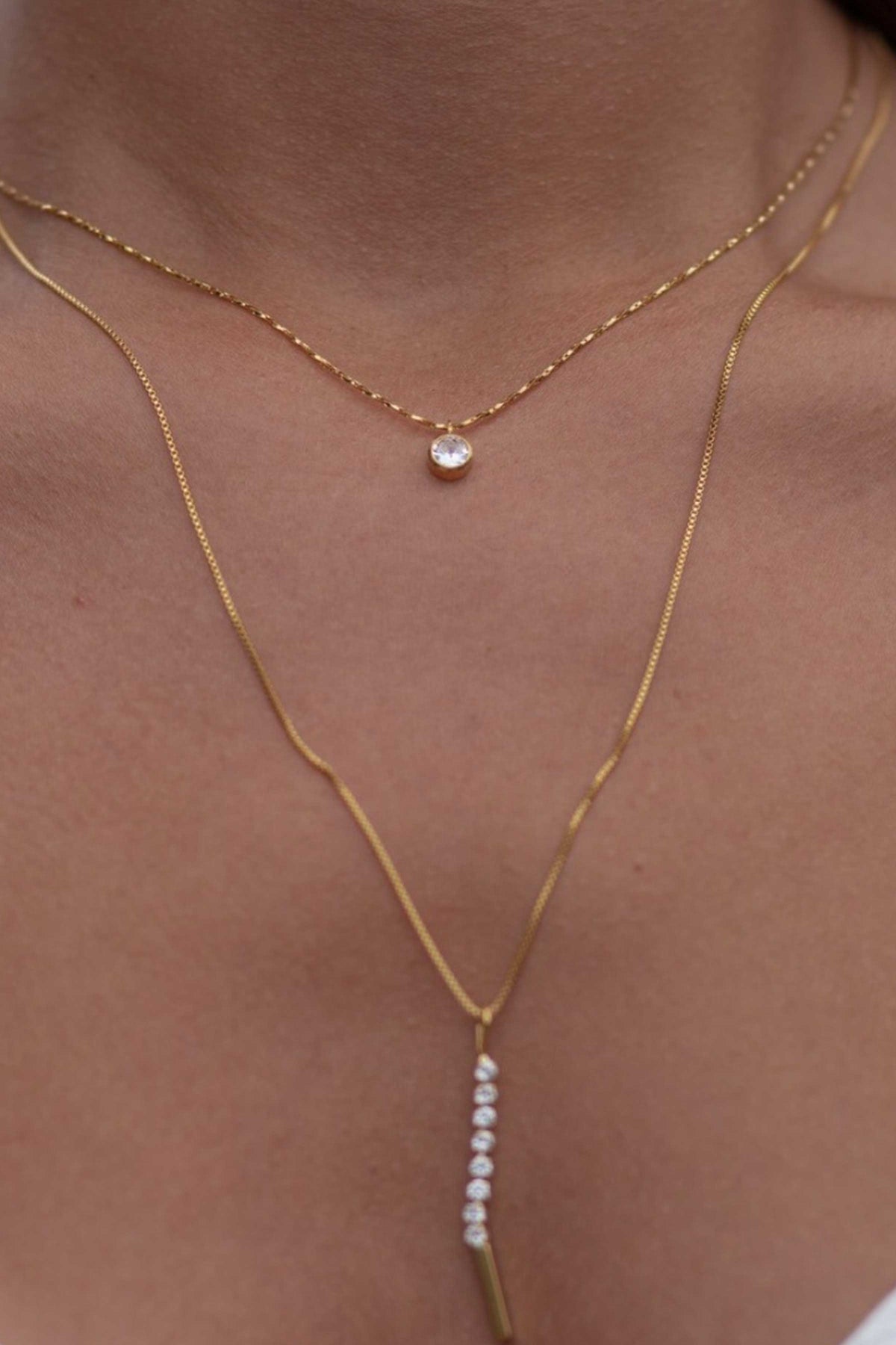 Solitaire Cubic Zirconia Necklace